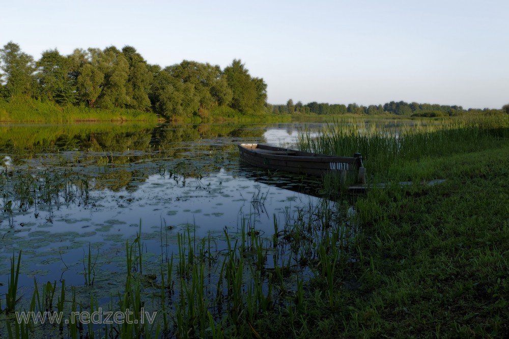Dubna River and Boat
