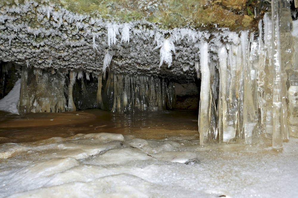 Oļupīte Waterfall in Winter