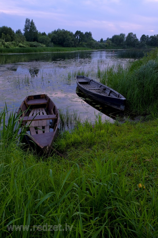 Boat on the River Dubna 