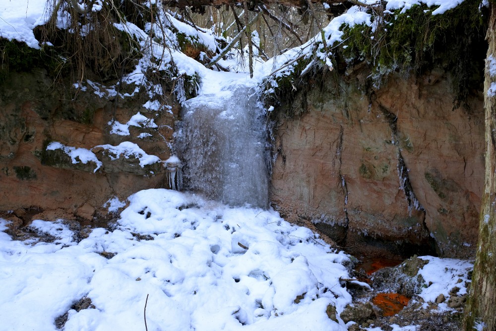 Frozen Waterfall near Mazrenda Cliffs