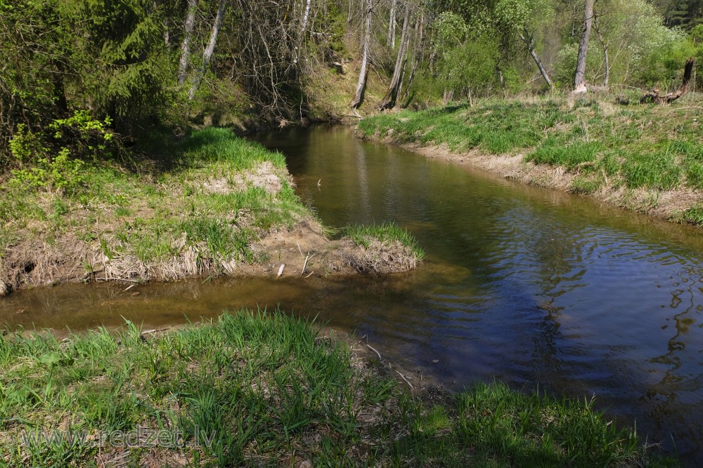 Rukuze estuary in River Vilce at Vilce Hillfort