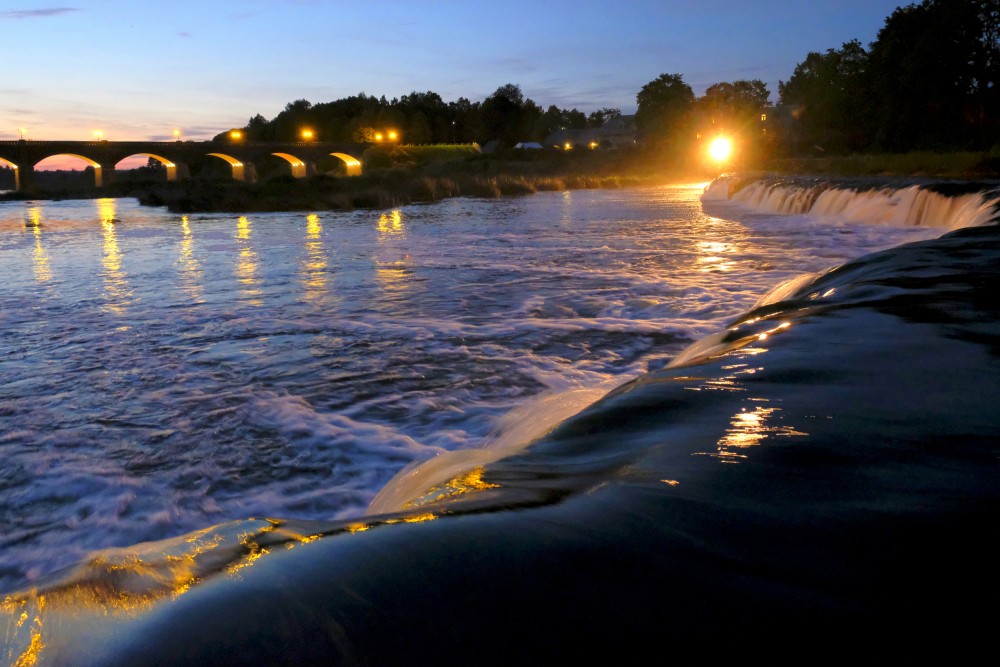 Walking Across the Venta Rapid at Night