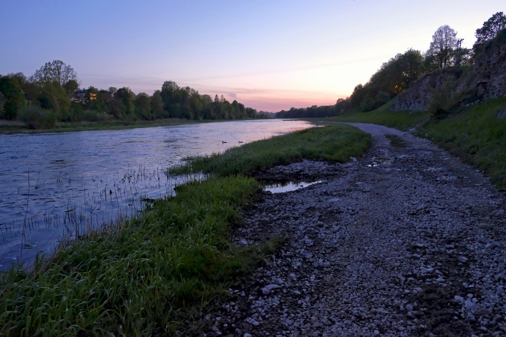 Mūsa River near Bauska at Night