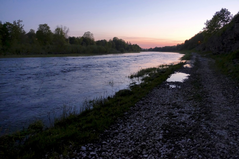 Mūsa River near Bauska at Night