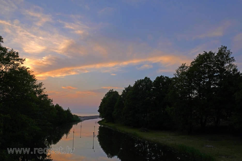 Užava River at Sunset