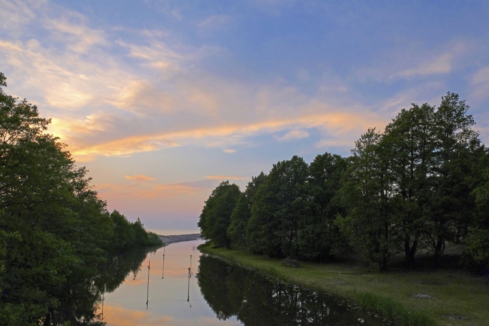 Užava River at Sunset