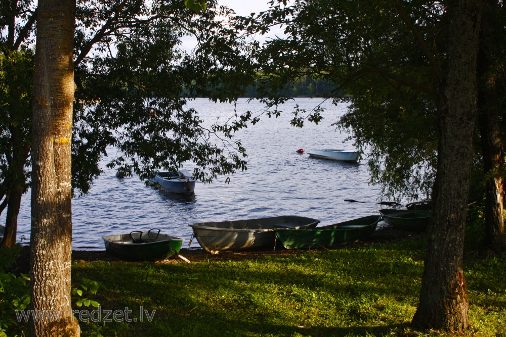 Boats on the Coast of River Daugava in Koknese