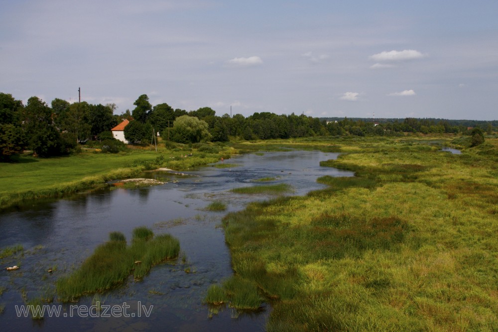 River Venta landscape near Kuldīga, Latvia