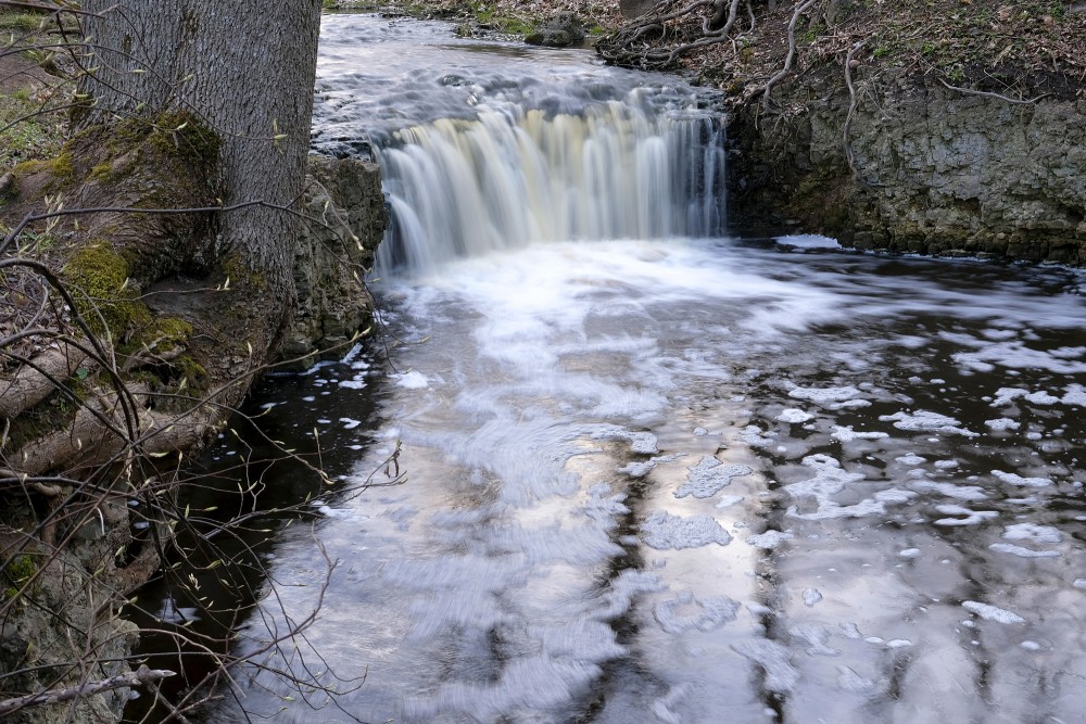 Ivande Upper Waterfall In Spring