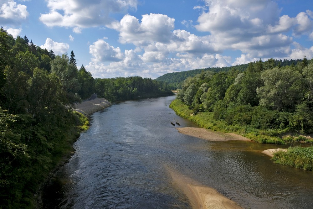Skats uz Gauju no Siguldas tilta