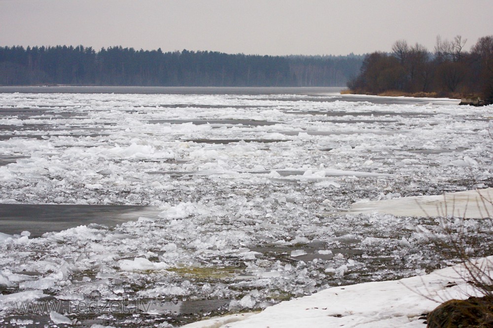 Ledus iešana Daugavā