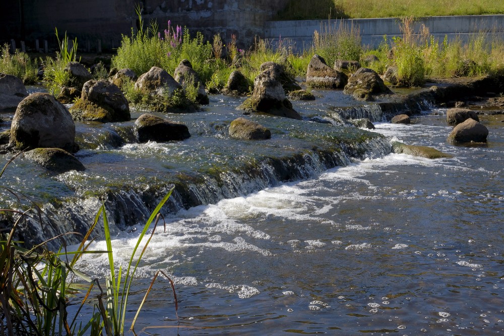 Malta River near Viļāni HPP, Waterfall