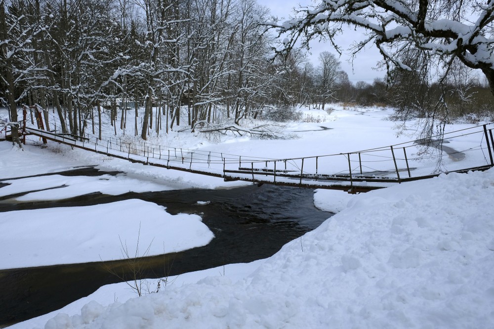 Pedestrian Bridge over the River Lielā Jugla in Ropaži