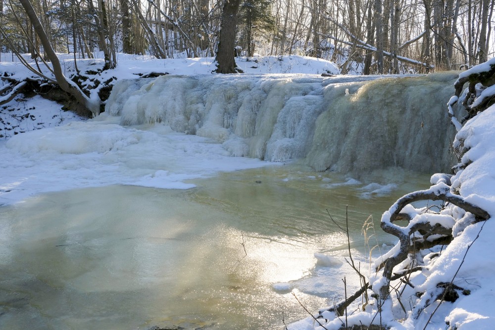 Frozen Ivande Lower Waterfall