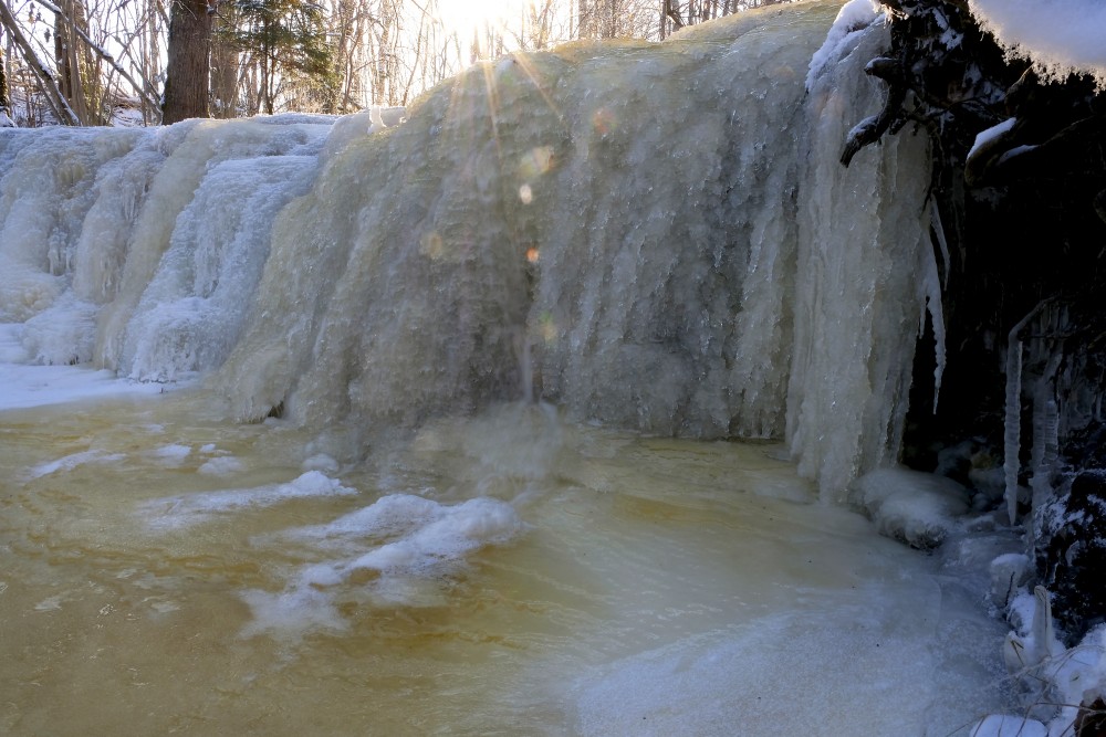 Frozen Ivande Lower Waterfall