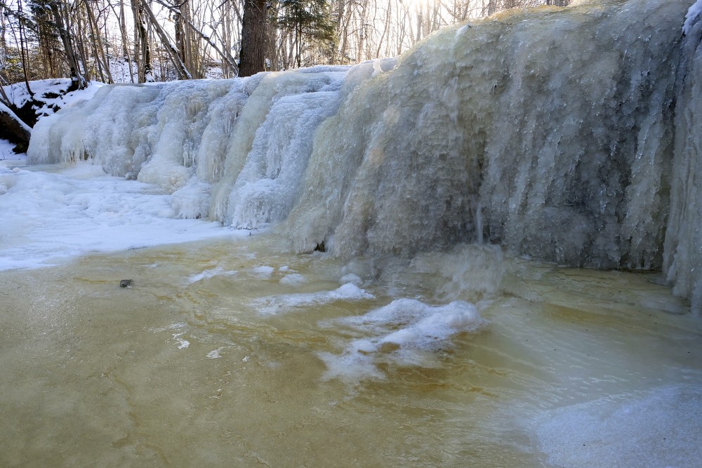 Frozen Ivande Lower Waterfall