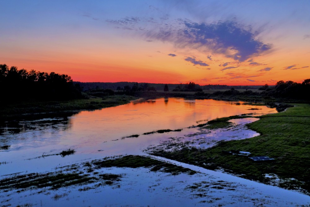 Venta pie Zlēkām pēc saulrieta