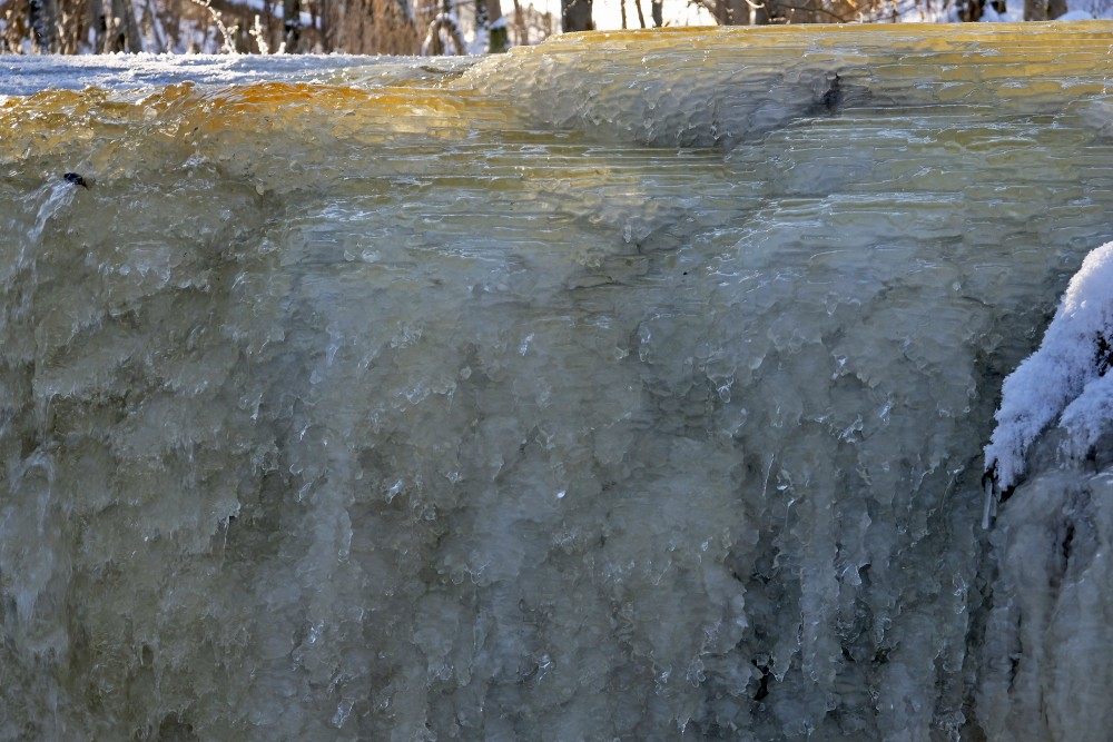 Close-up of the Frozen Waterfall