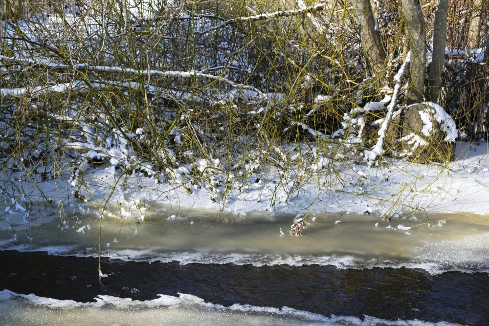 Īvandes upe ziemā