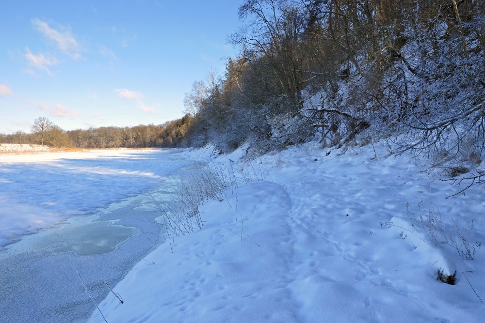 Venta River in Winter at Ketleri Outcrop
