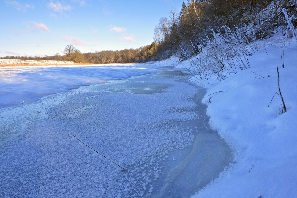 Venta River in Winter at Ketleri Outcrop