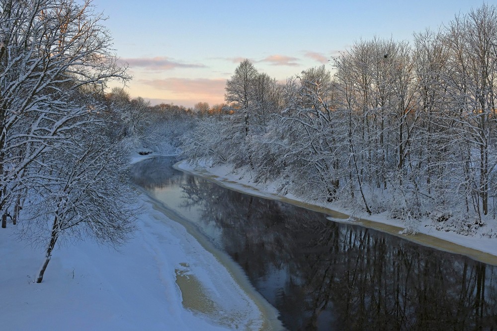 Abava River near Renda in Winter