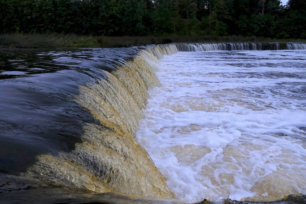 Venta Rapid with Calm Upper Flow and Foaming Downstream Waters