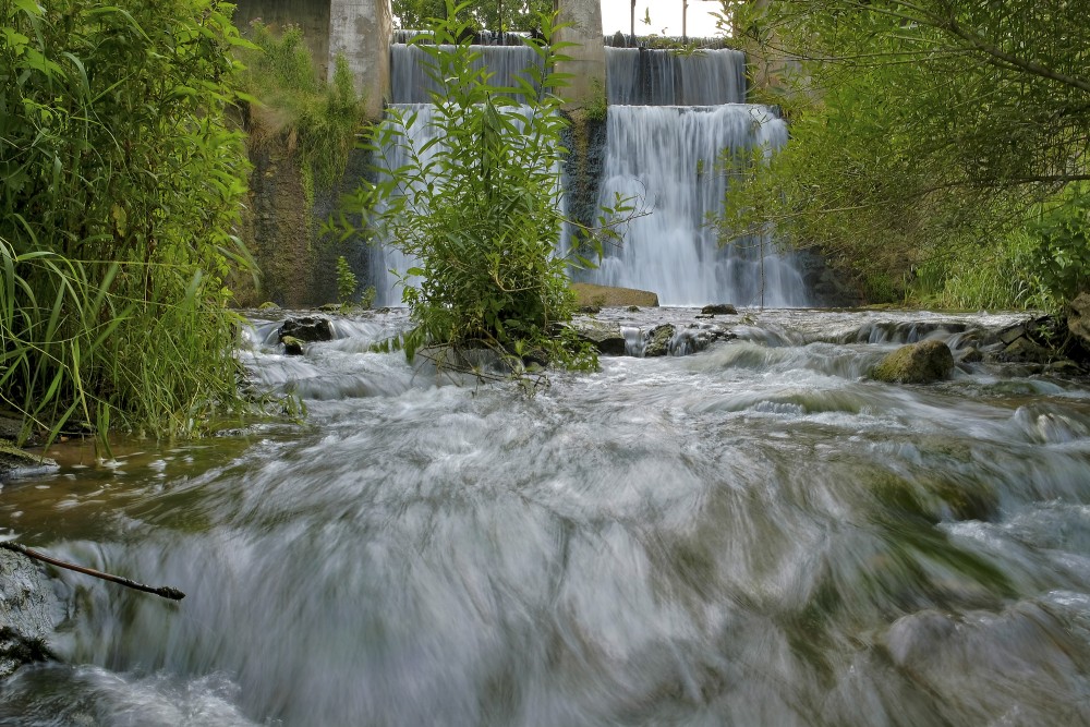 Skats uz Alekšupītes ūdenskritumu