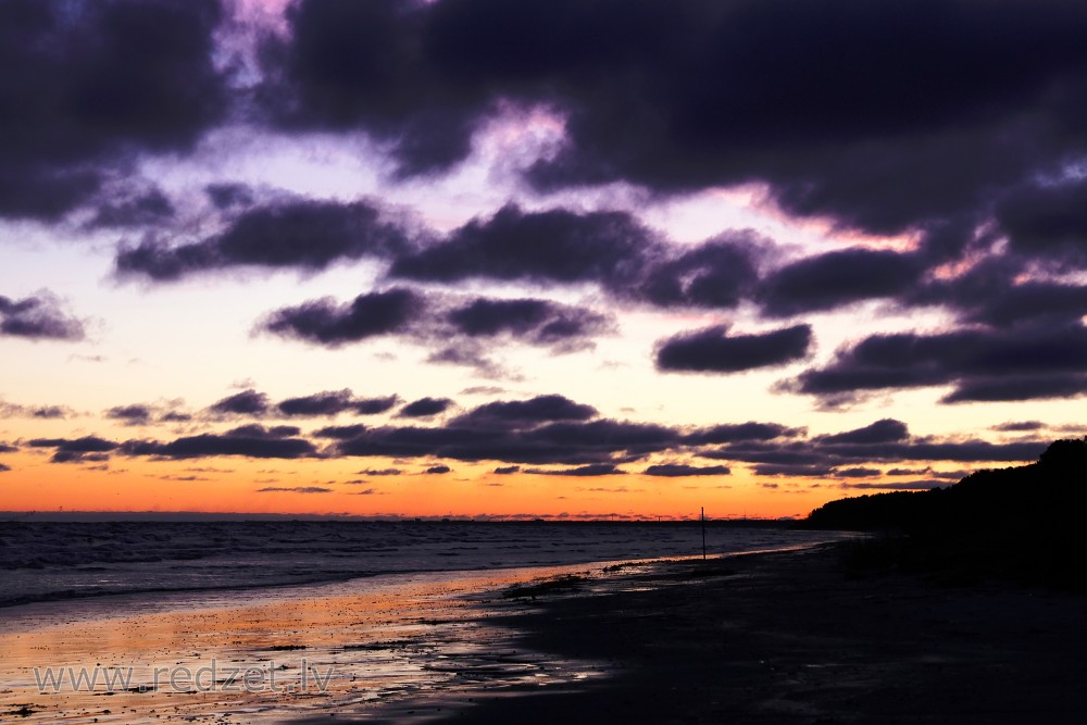 Sunrise Glow on Beach of Jaunķemeri