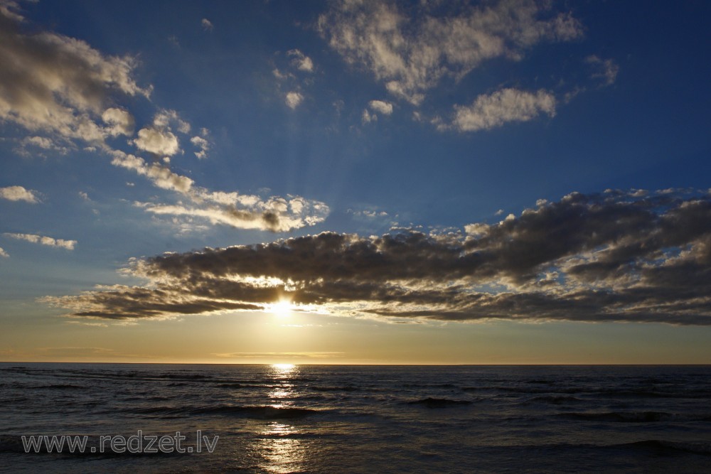 Saulriets Baltijas jūrā