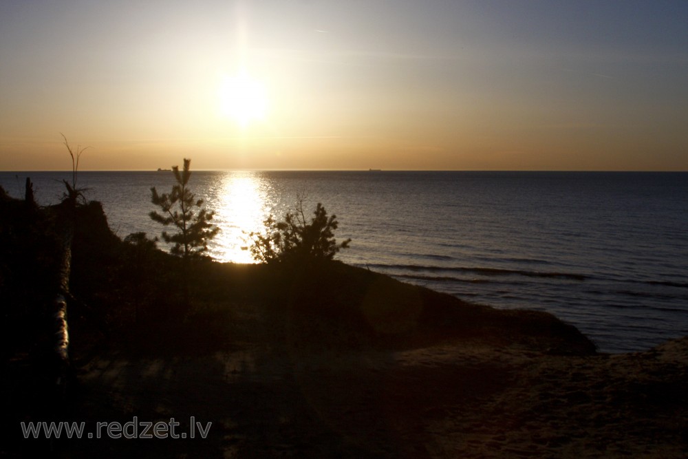 Sunset landscape on the Steep Coast of Staldzene