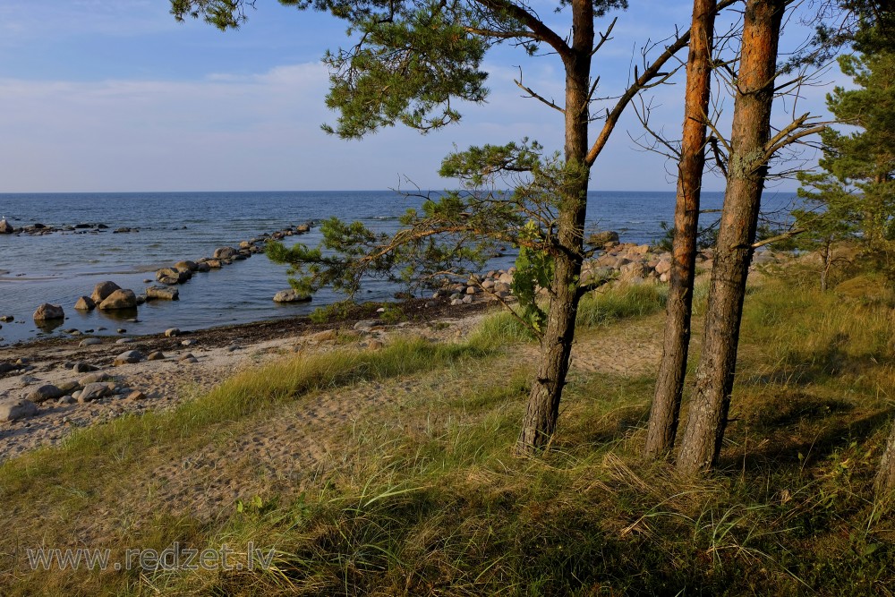 Stony shore in Mersrags, Latvia