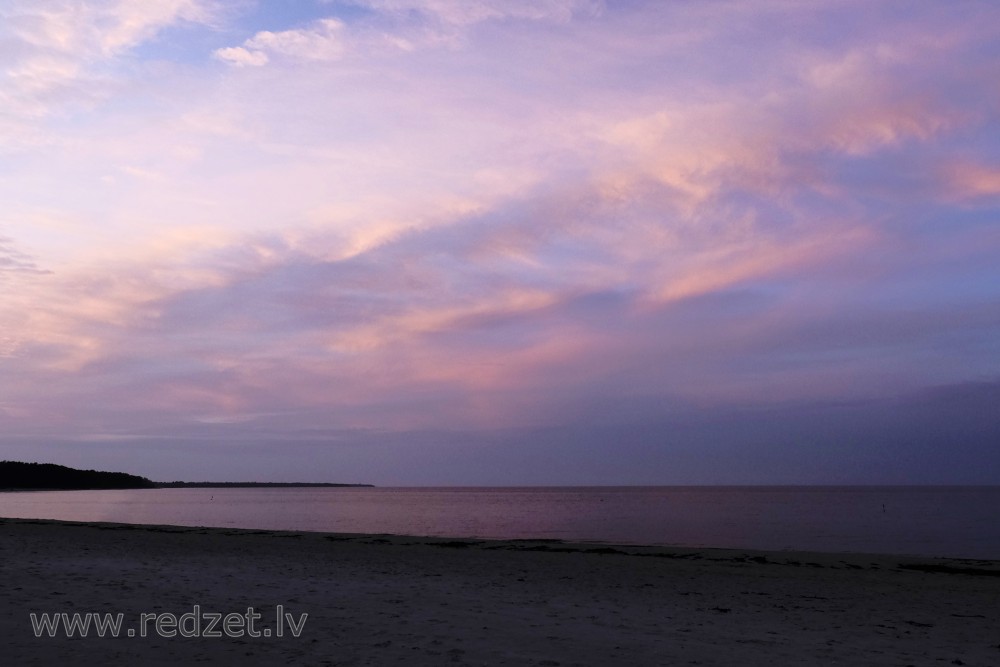Sunset Glow on Beach of Jaunķemeri