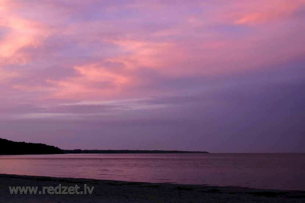 Sunset Glow on Beach of Jaunķemeri