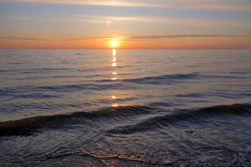 Saulriets Baltijas jūrā Saulriets Baltijas jūrā