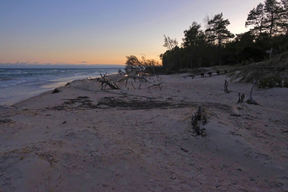 Cape Kolka Beach in the Winter Evening