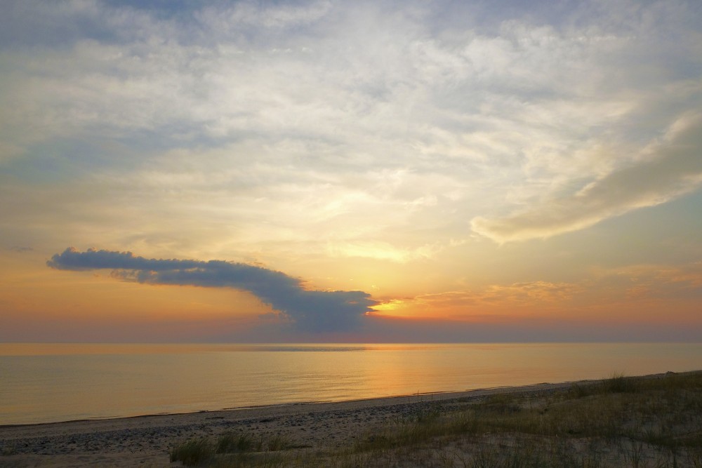 Saulrieta ainava Baltijas jūrā Saulrieta ainava Baltijas jūrā