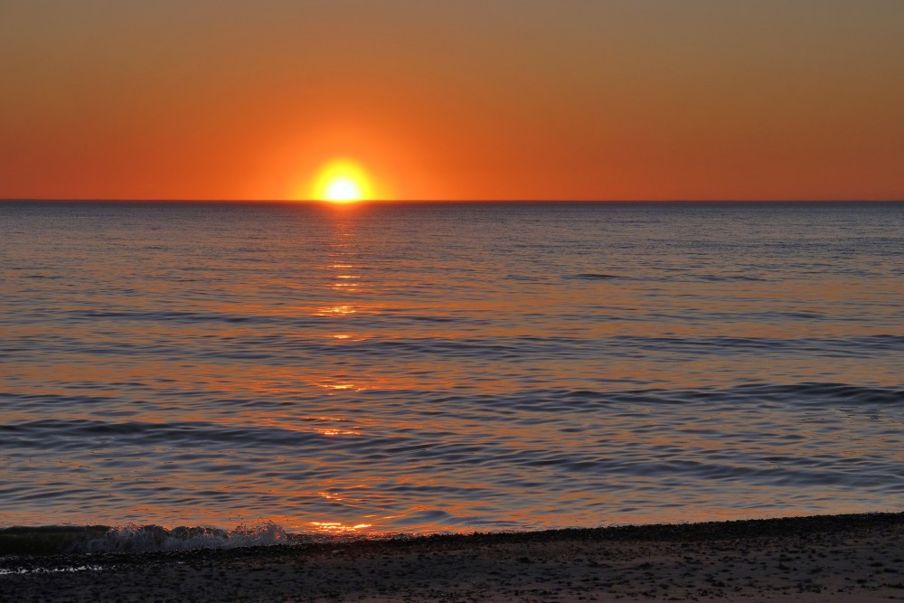 Saulriets Baltijas jūrā