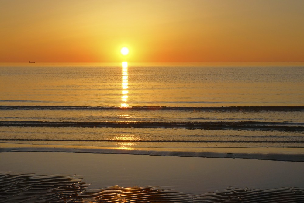 Saulriets Baltijas jūrā