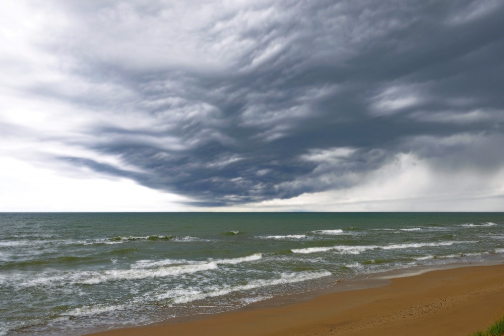 Seascape with clouds