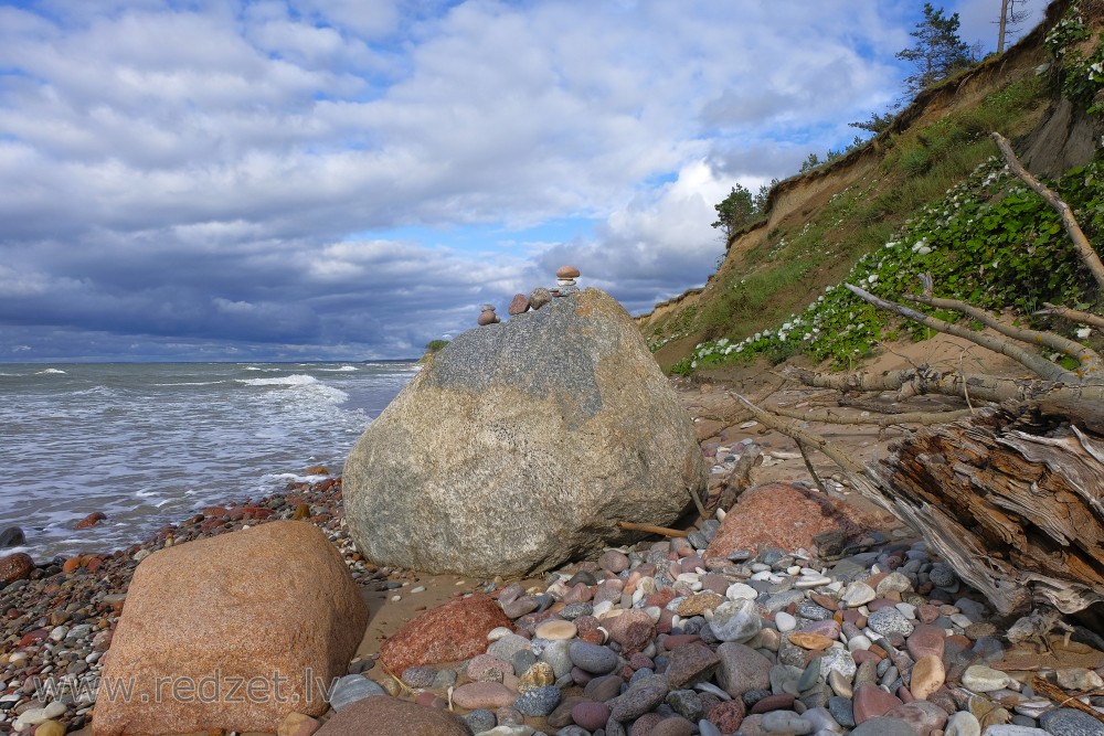 Steep coast, Stone, Baltic Sea Coastline, Latvia