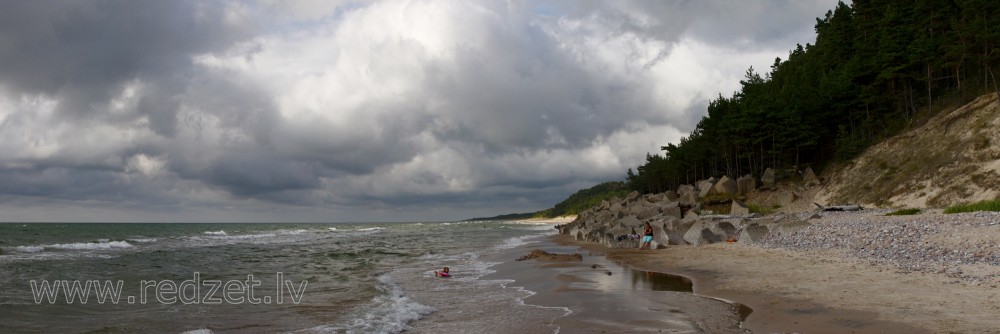 Baltic Seashore Panorama near Užava Lighthouse