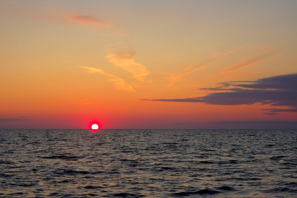 Saullēkts Baltijas jūrā