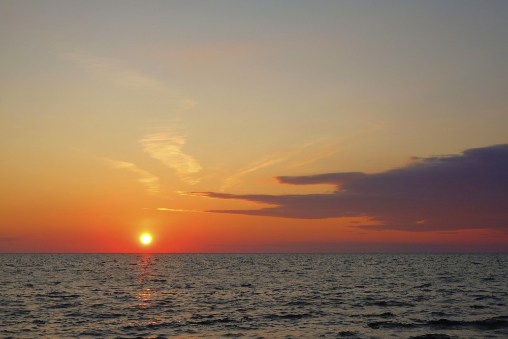 Saullēkts Baltijas jūrā