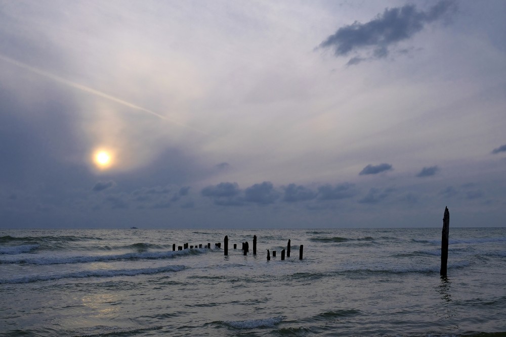 Sunset on the Baltic Sea, Cloudy Sky