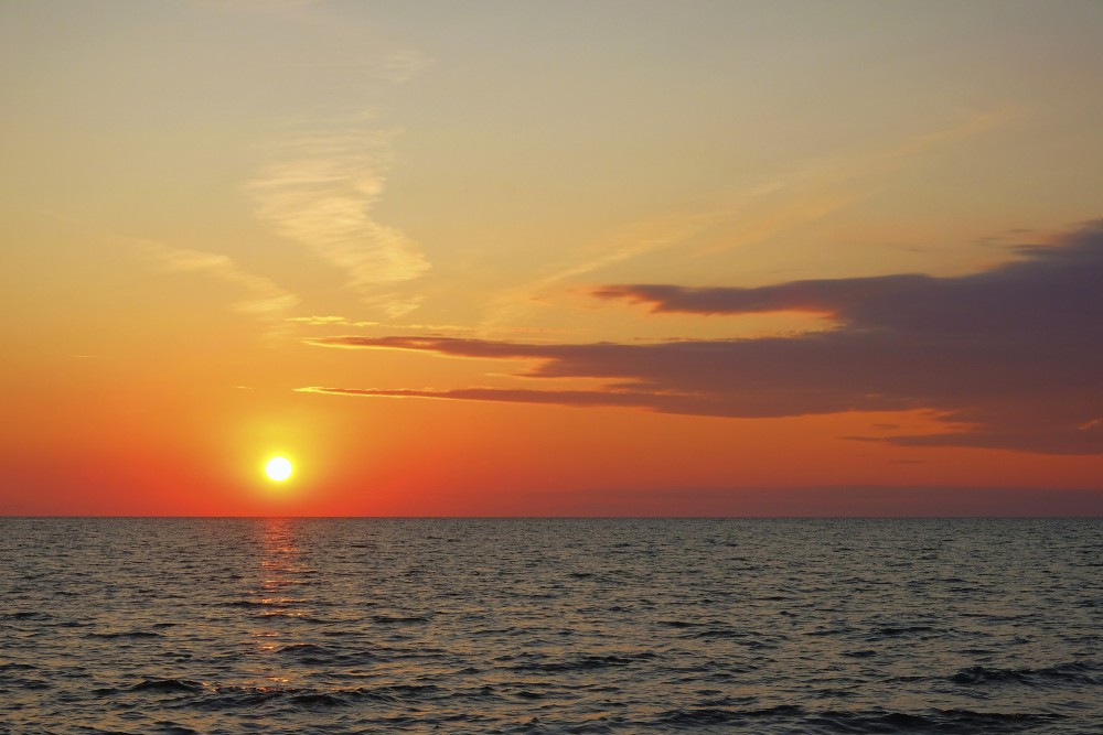 Saullēkts Baltijas jūrā