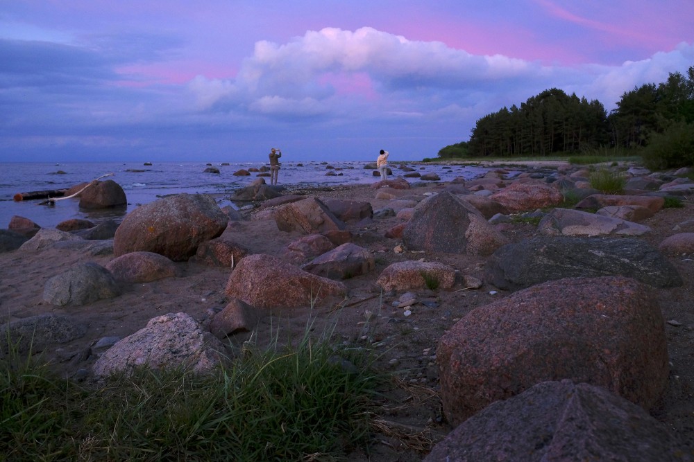 Mersrags Stony Beach after Sunset