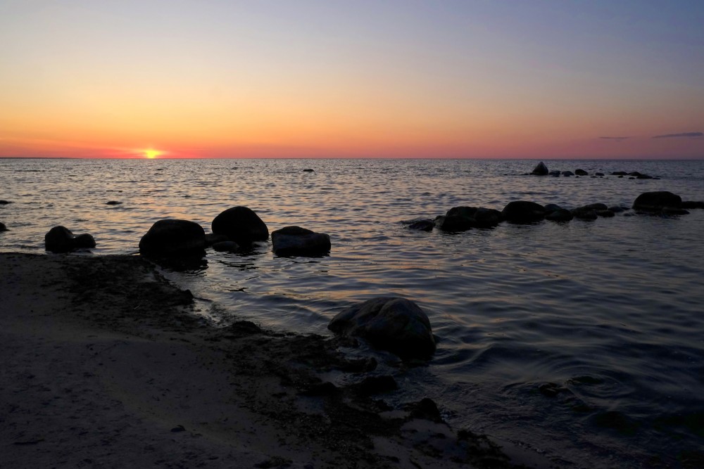 Sunset at Stony Shore in Mersrags