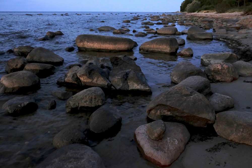 Mersrags Stony Beach after Sunset