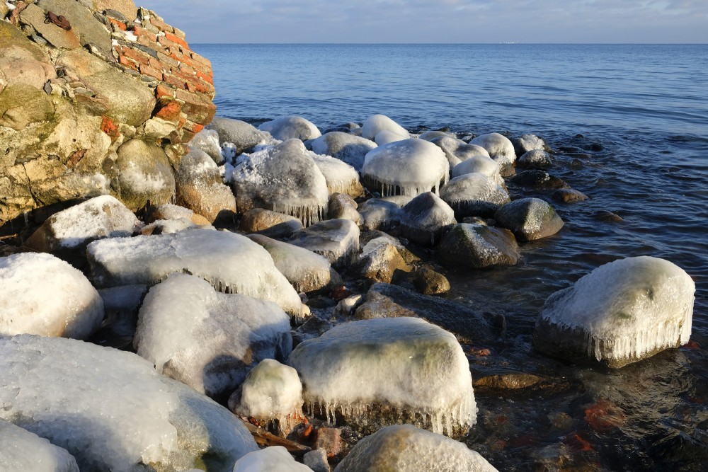 Ice Covered Stones